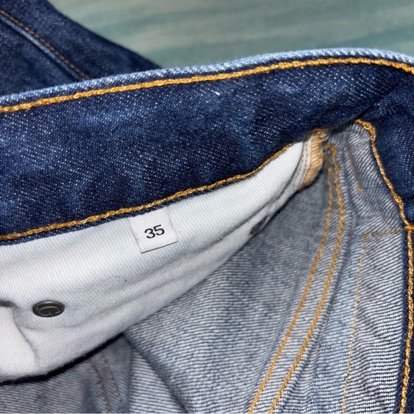 GUSTIN men’s blue jeans slim Fit size 35 denim - Picture 4 of 5